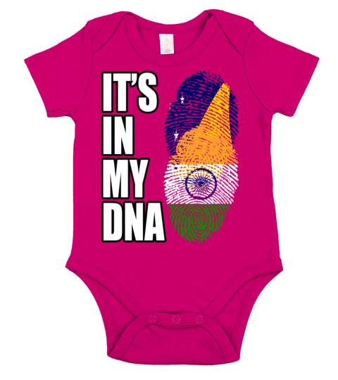 Tokelauan And Indian Mix Heritage DNA Flag Short Sleeve Baby One-Piece