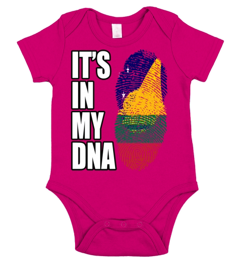 Tokelauan And Lithuanian Mix Heritage DNA Flag Short Sleeve Baby One-Piece