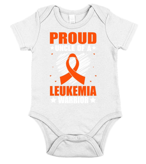 Uncle Leukemia Cancer Awareness Warrior Support Or Short Sleeve Baby One-Piece