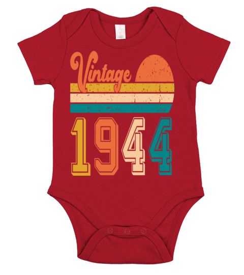Vintage 1944 birthday gift Short Sleeve Baby One-Piece