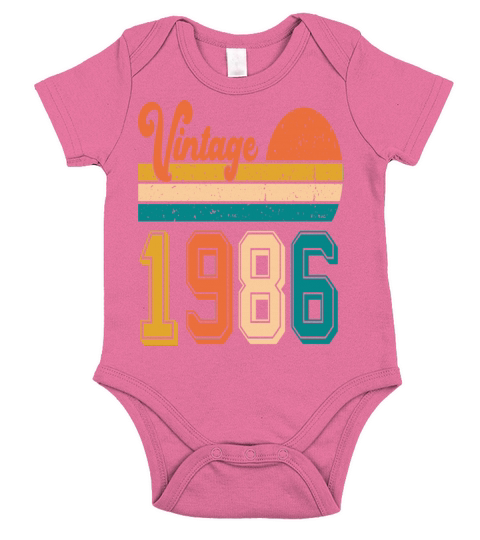 Vintage 1986 birthday gift Short Sleeve Baby One-Piece
