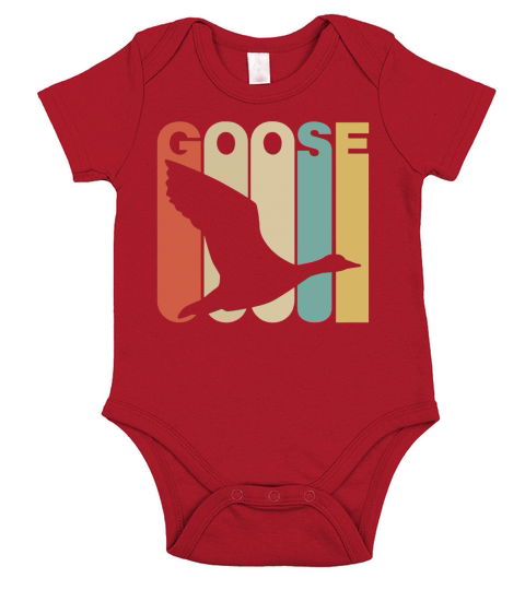 Vintage Style Goose Silhouette T-Shirt Short Sleeve Baby One-Piece