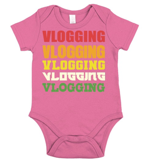 Vlogging Vlogging Vlogging Food Vlogger Gift Short Sleeve Baby One-Piece