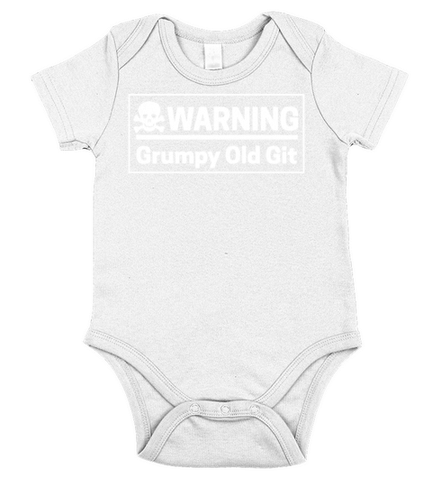 Warning Grumpy Old Git Short Sleeve Baby One-Piece