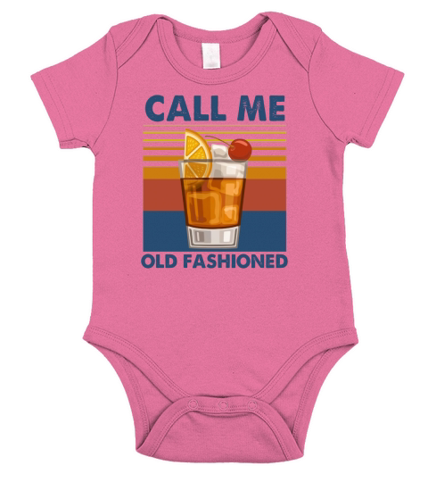 Wine Call Me Old Fashioned Vintage Shirt Short Sleeve Baby One-Piece