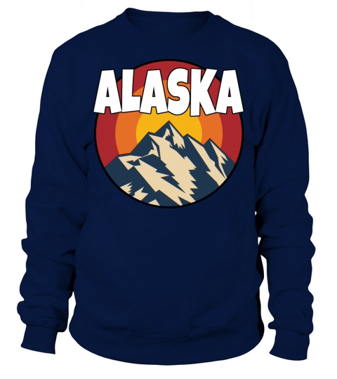 Alaska - Colorful Mountain Range Sweatshirt Unisex