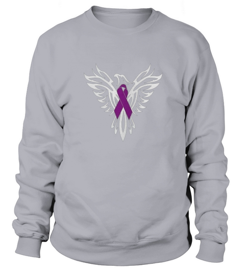 Crohns Disease Awareness Tee Purple Ribbon Phoenix Warrior P Sweatshirt Unisex