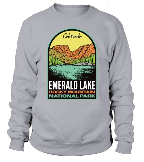Emerald Lake Rocky Mountain Vintage Sweatshirt Unisex