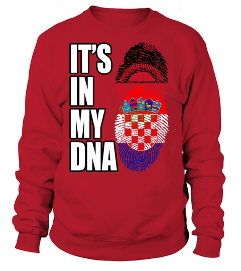 Malawian And Croatian Mix Heritage DNA Flag Sweatshirt Unisex