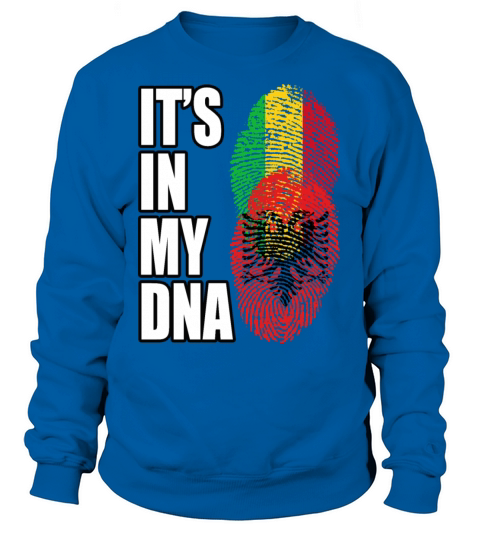 Malian And Albanian Mix Heritage DNA Flag Sweatshirt Unisex