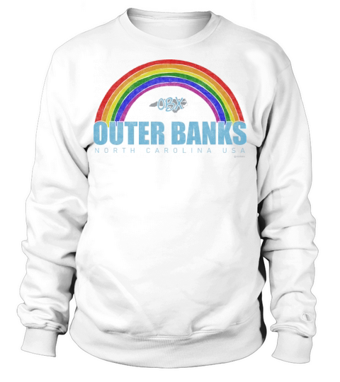 Rainbow Outer Banks OBX North Carolina USA Vintage Sweatshirt Unisex