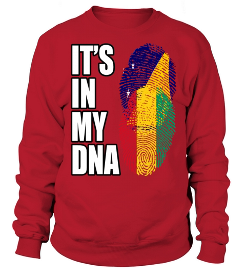 Tokelauan And Guinean Mix Heritage DNA Flag Sweatshirt Unisex