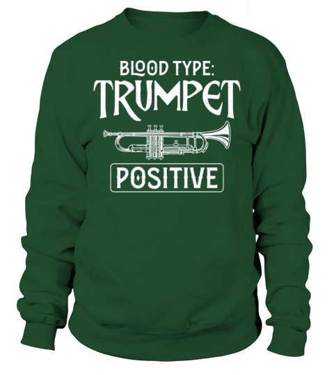 Trumpet Player Vintage Blood Type Sweatshirt Unisex