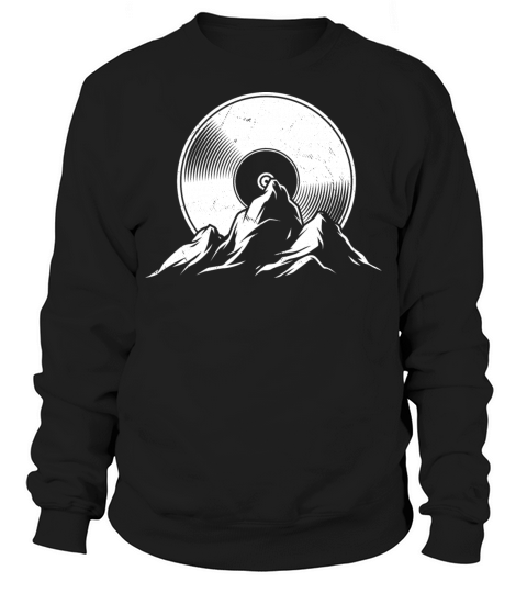 Vinyl Record Mountains Music Vintage Sweatshirt Unisex