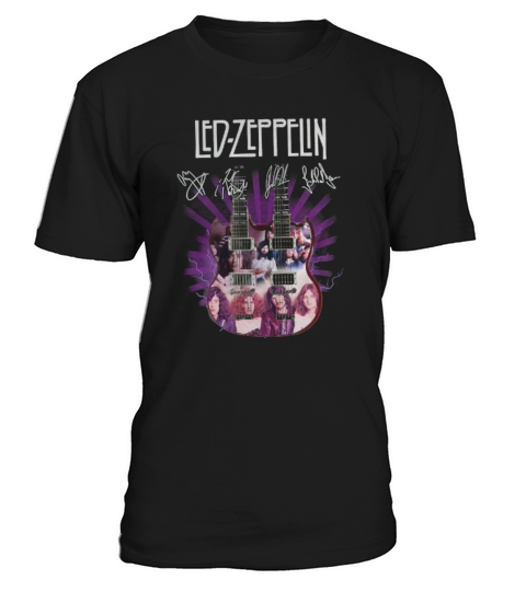 Led Zeppelin signatures two guitar shirt T-Shirt Unisex