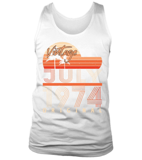 1974 In July Vintage Tank Top Unisex