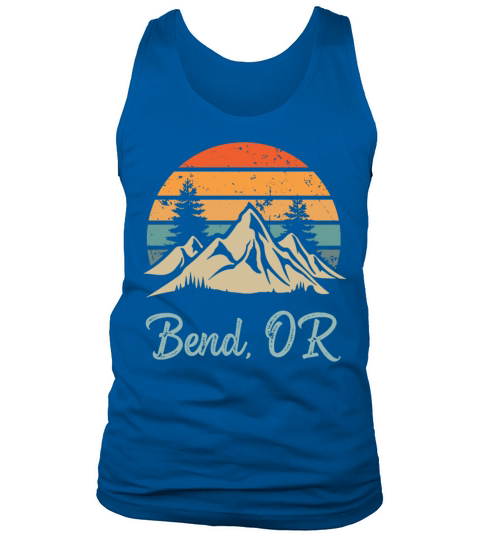 Bend Oregon Retro Vintage Mountain Sunset Outdoors Tank Top Unisex