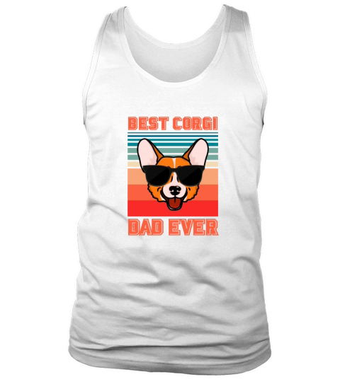 Best Corgi Dad Ever Retro Tank Top Unisex