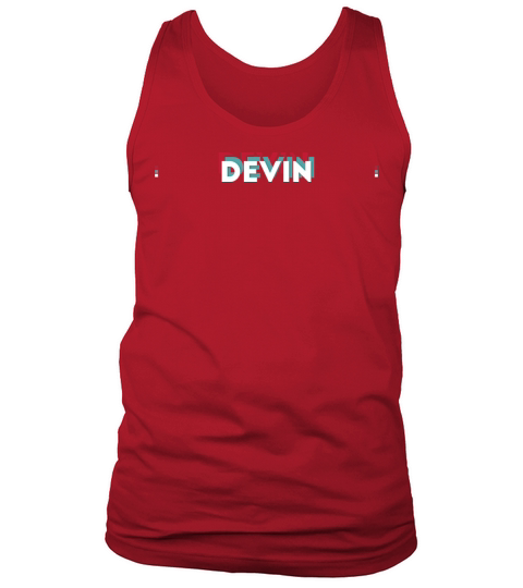 Devin Name - Funny Name Devin 80s theme Tank Top Unisex
