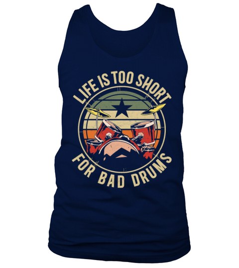 Drummer Drum Set Vintage Retro Tank Top Unisex