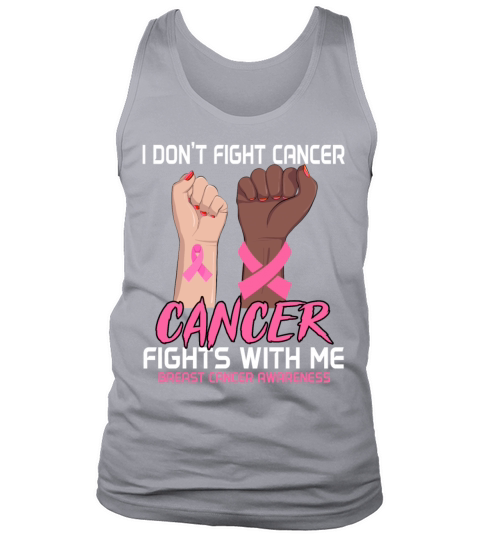 Hand Pink Ribbon Fun Breast Cancer Awareness Month Tank Top Unisex