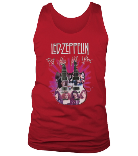 Led Zeppelin signatures two guitar shirt Tank Top Unisex