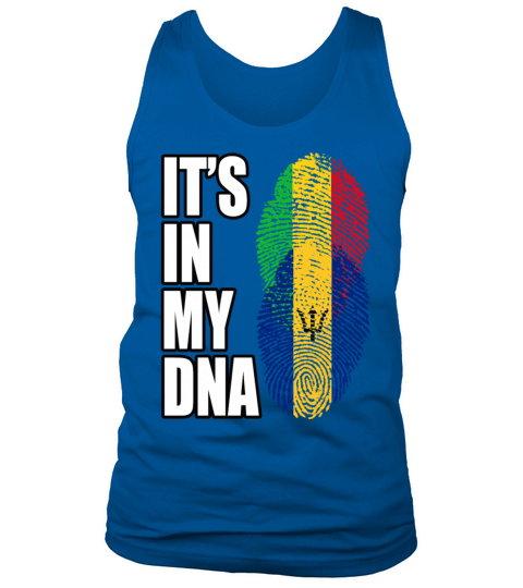 Malian And Barbadian Mix Heritage DNA Flag Tank Top Unisex