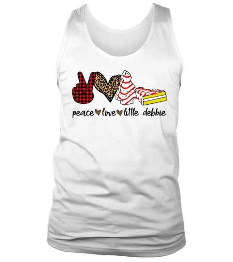 Peace Love Little Debbie Plaid Leopard Xmas Tree Tank Top Unisex