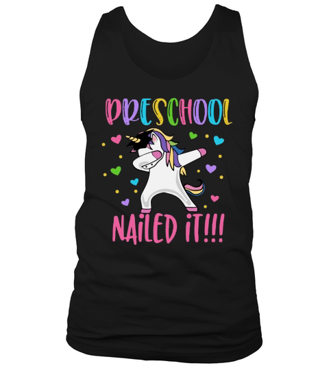 Preschool Nailed It Graduation Dabbing Unicorn shirt Tank Top Unisex