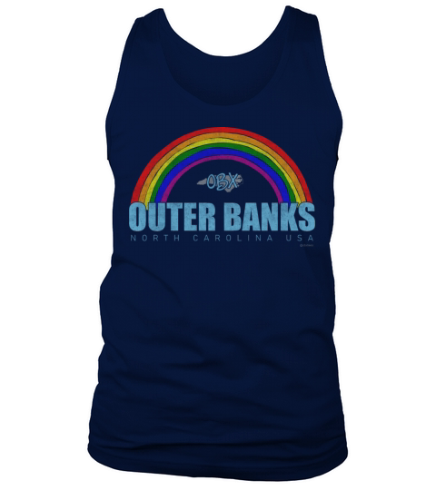 Rainbow Outer Banks OBX North Carolina USA Vintage Tank Top Unisex