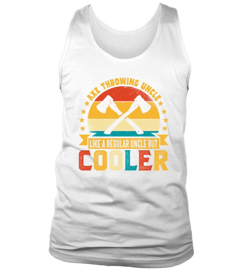 Retro Axe Throwing Uncle - Like a Regular Uncle Tank Top Unisex
