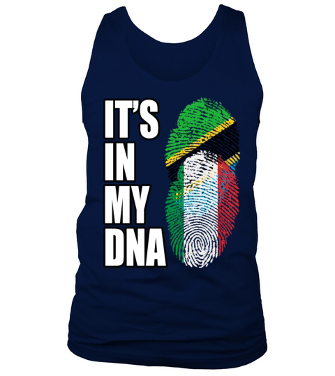 Tanzanian And Italian Vintage Heritage DNA Flag Tank Top Unisex