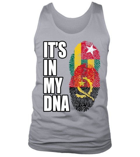 Togolese And Angolan Mix Heritage DNA Flag Tank Top Unisex