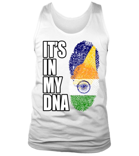 Tokelauan And Indian Mix Heritage DNA Flag Tank Top Unisex
