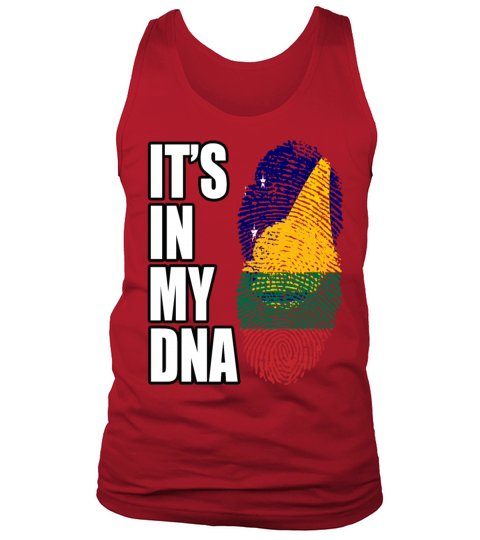 Tokelauan And Lithuanian Mix Heritage DNA Flag Tank Top Unisex
