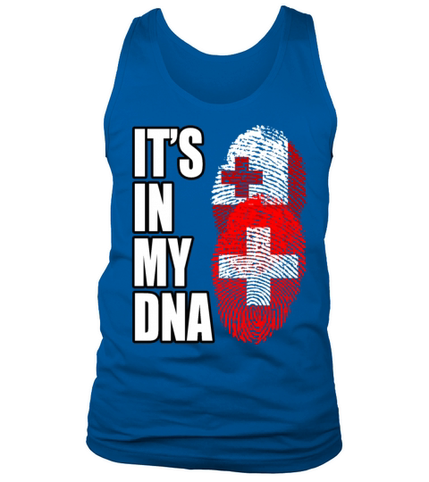 Tongan And Switzerland Mix Heritage DNA Flag Tank Top Unisex
