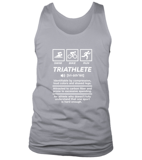 Triathlon Triathlete TShirt Definition of Swim Bike  Run Tank Top Unisex
