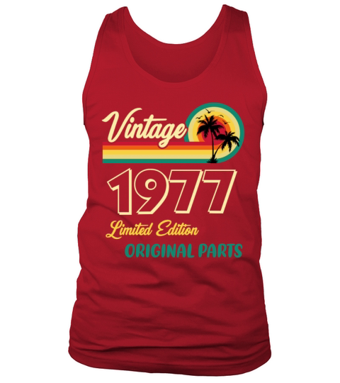 Vintage 1977 Limited Edition Original Parts Tank Top Unisex