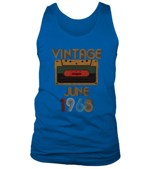 Vintage Birthday Cassette Tape June 1968 52nd Tank Top Unisex