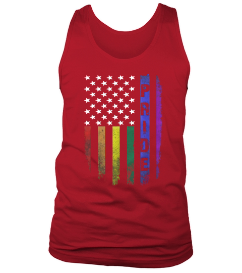Vintage Lgbt Pride American Flag Gay shirt Tank Top Unisex