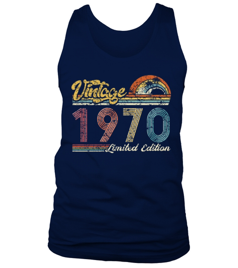 Vintage "Limited Edition" Vintage 1970 Birthday Tank Top Unisex