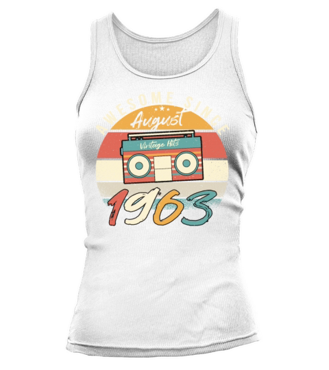 August 1963 Birthday Greeting Tank top Woman