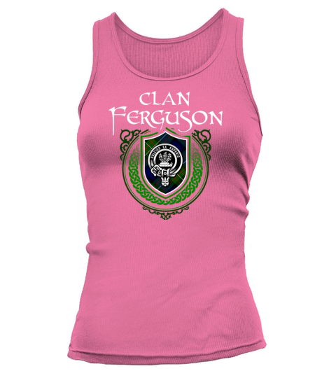 Clan Ferguson Scottish Crest Badge and Tartan Tank top Woman