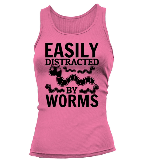 Cute Worm Lover Compost Worm Easily Distracted By Tank top Woman