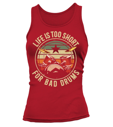 Drummer Drum Set Vintage Retro Tank top Woman
