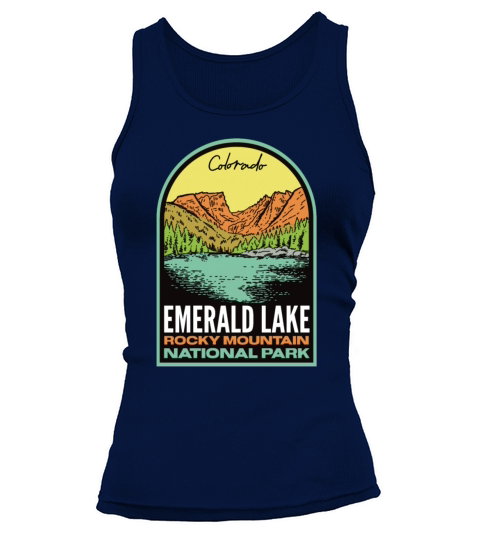 Emerald Lake Rocky Mountain Vintage Tank top Woman