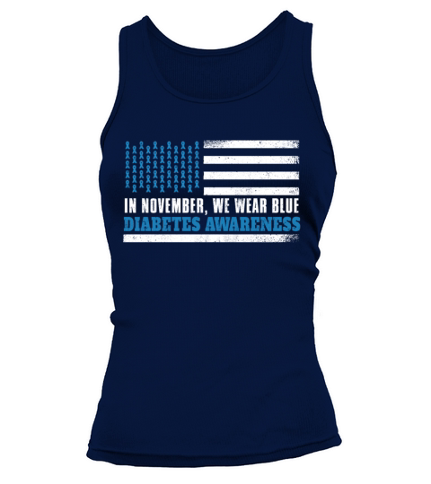 Flag Blue In November Diabetes Awareness Month Tank top Woman