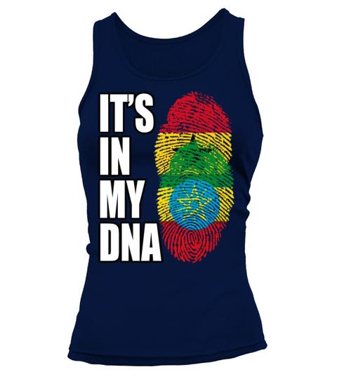 Ghanaian And Ethiopian Mix Heritage DNA Flag Tank top Woman