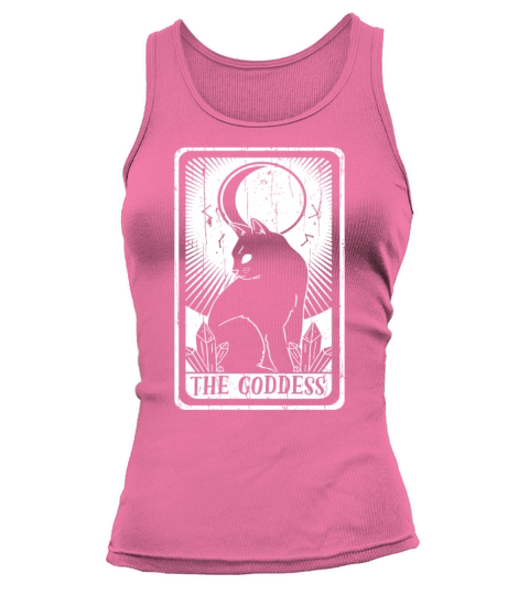Goddess Moon Cat Tarot Card Occult Club Gothic Tank top Woman