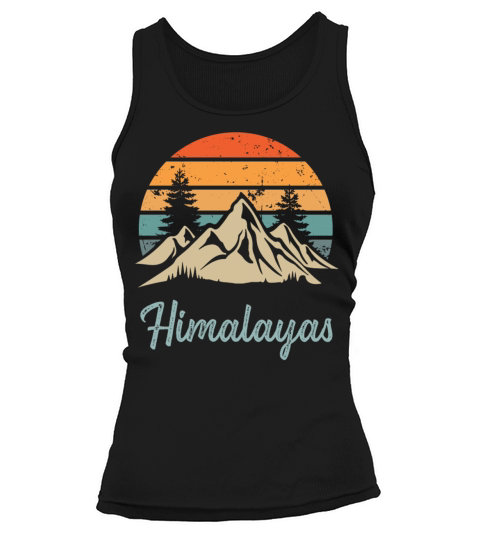 Himalayas Retro Vintage Mountain Sunset Outdoors W Tank top Woman
